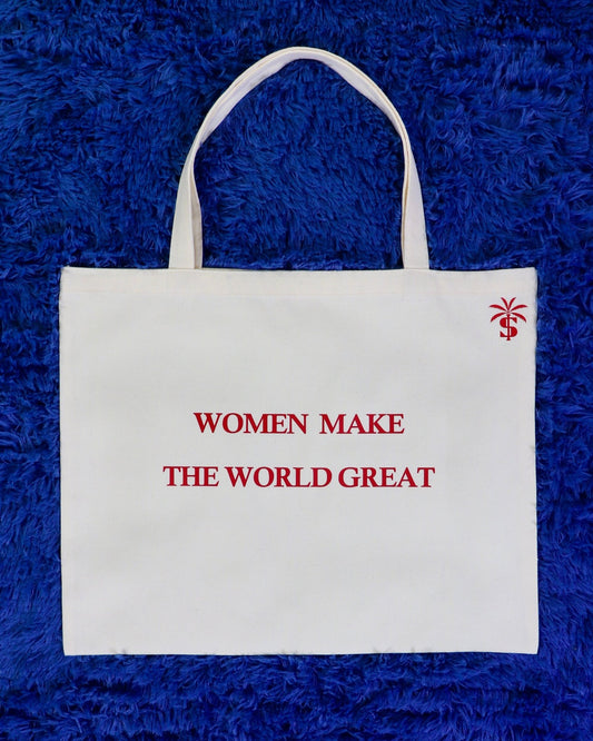 Women Make The World Great Tote Bag (Natural)